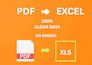 convert PDF to excel spreadsheet in 24 hours